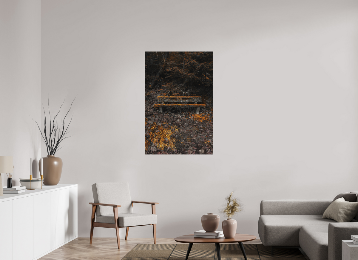 80 x 120 cm, Poster Fuji Crystal DP II mat Le banc moussu