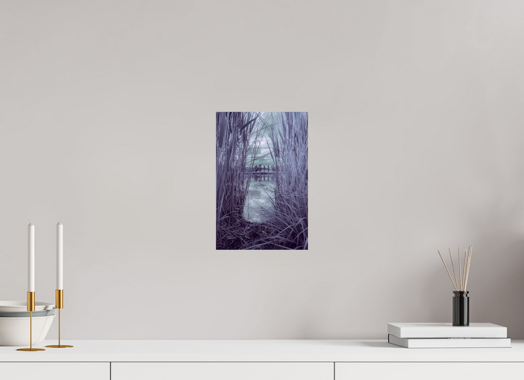 20 x 30 cm, Poster Fuji Crystal Pearl metallise Les roseaux violets