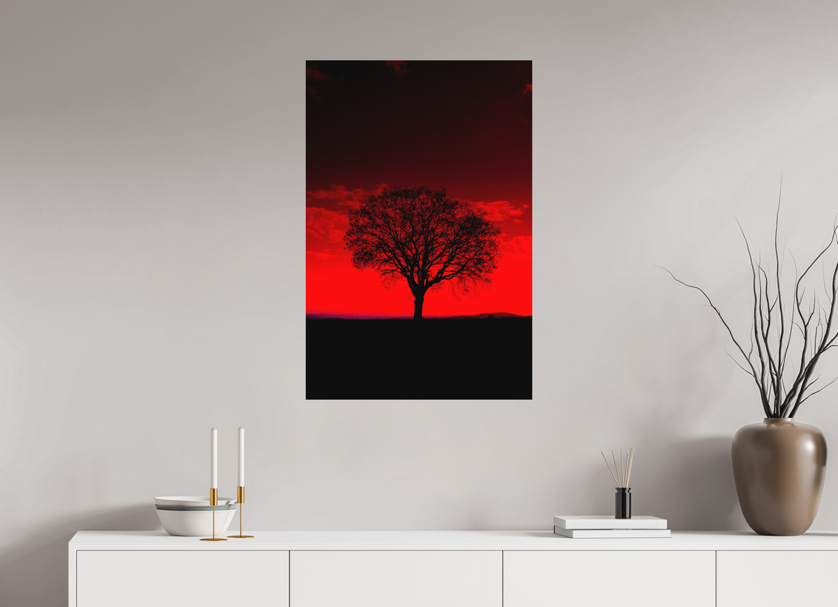 60 x 90 cm, Poster Fuji Crystal DP II mat Aube rouge