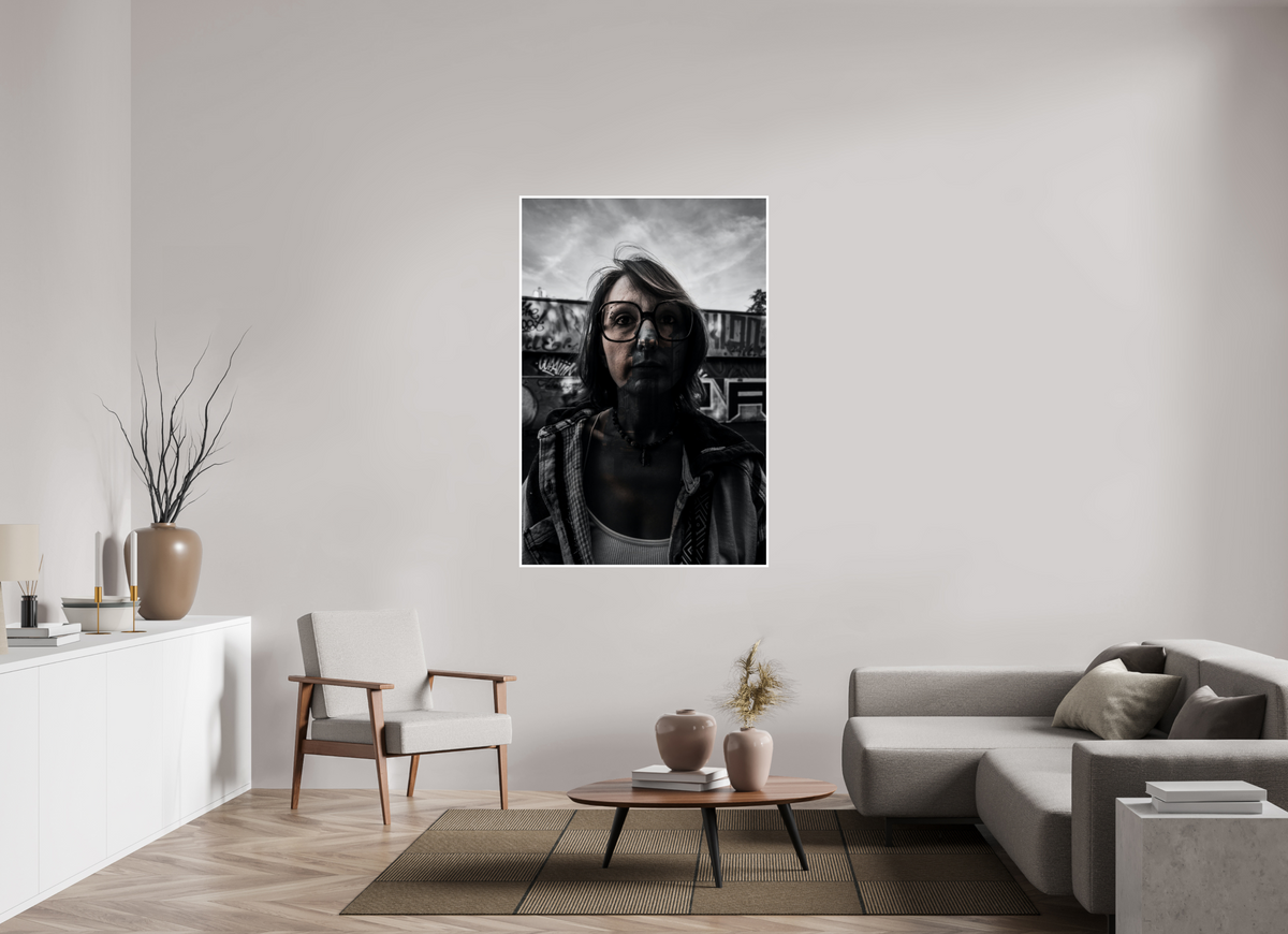 100 x 150 cm, Shopify Riom au crépuscule — double exposition