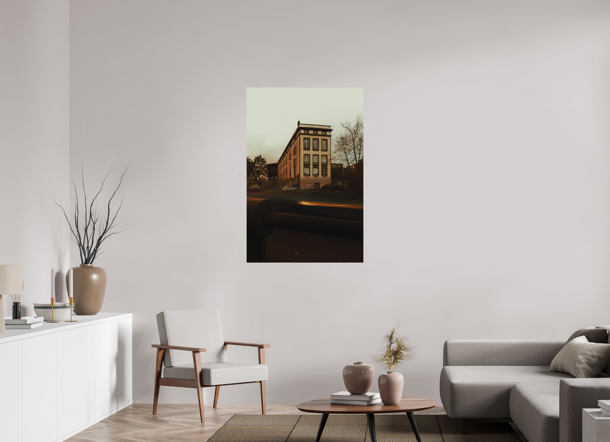 80 x 120 cm, Poster Fuji Crystal DP II mat L'immeuble au ciel crème