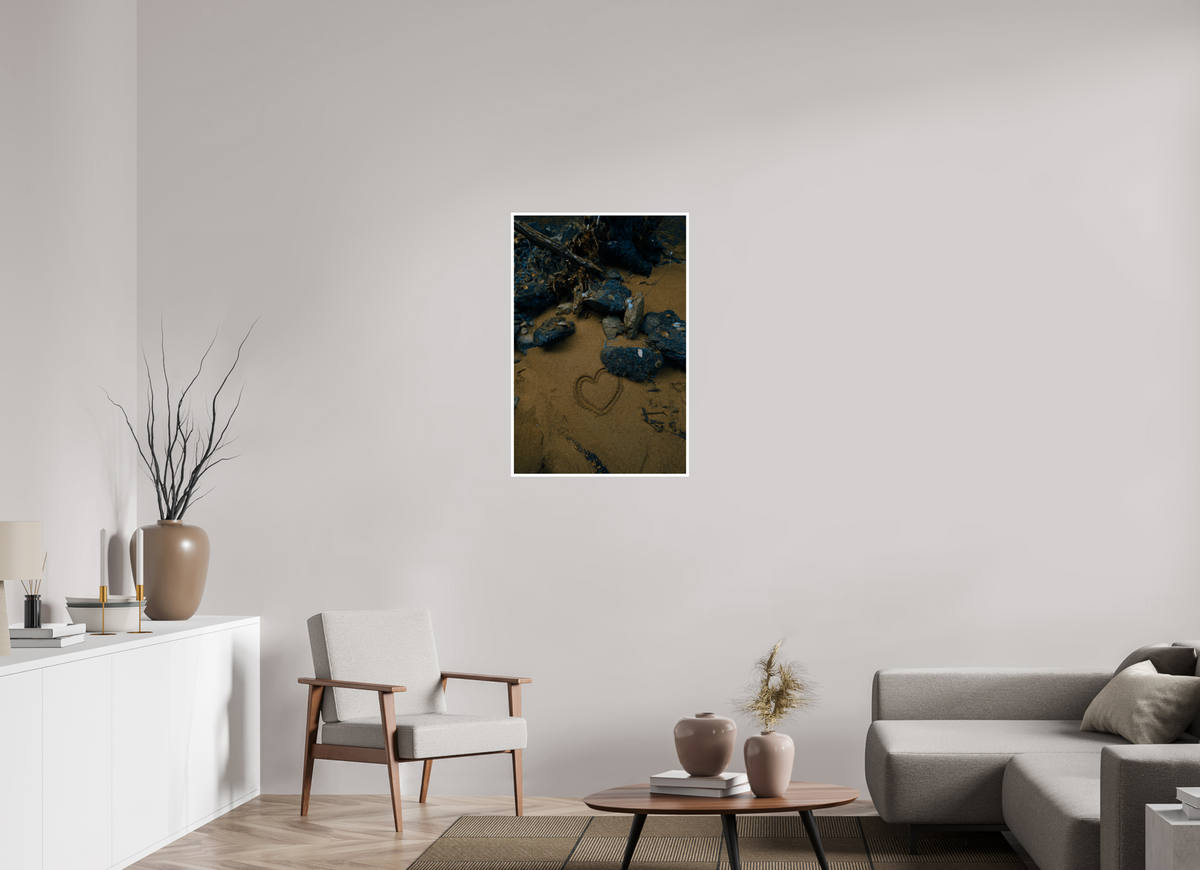 60 x 90 cm, Shopify Photographie d'art "Cœur de sable" — Tirage fine art