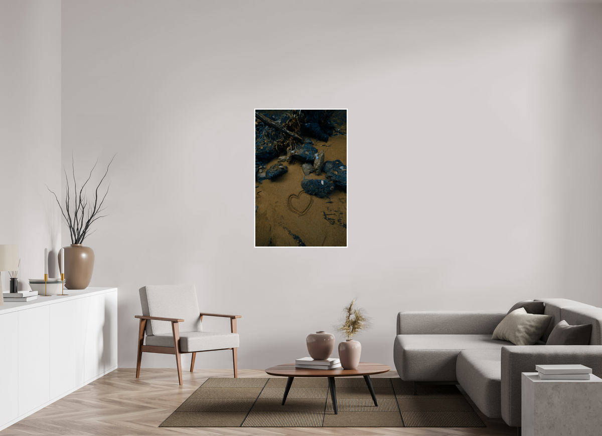 80 x 120 cm, Shopify Photographie d'art "Cœur de sable" — Tirage fine art