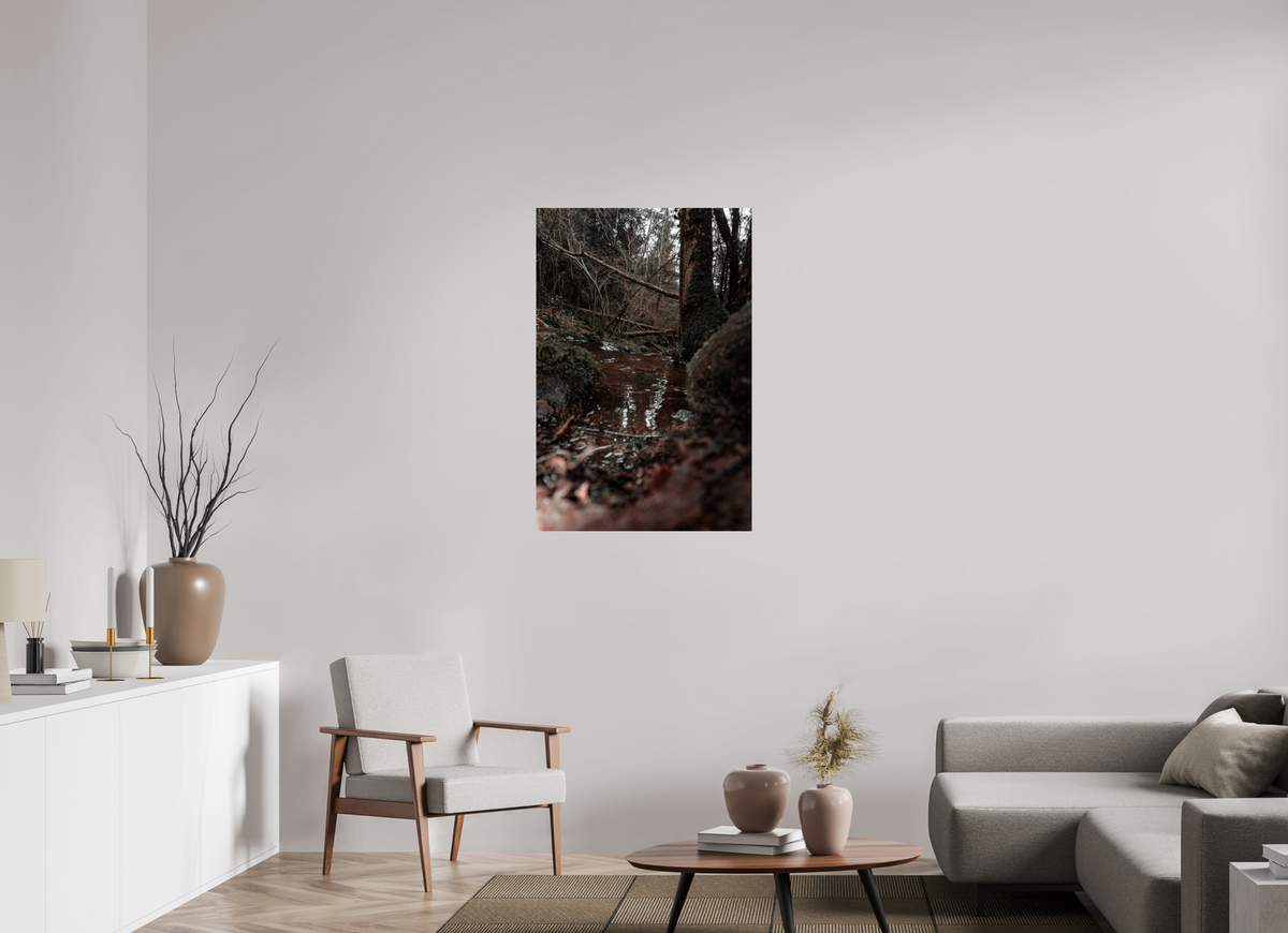 70 x 105 cm, Poster Fuji Crystal Pearl metallise Le ruisseau caché