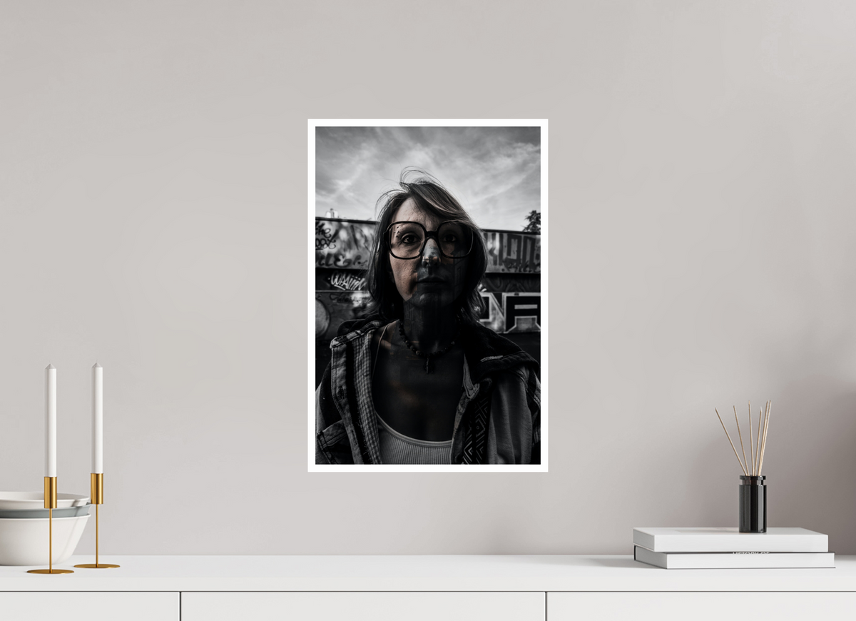 30 x 45 cm, Shopify Riom au crépuscule — double exposition