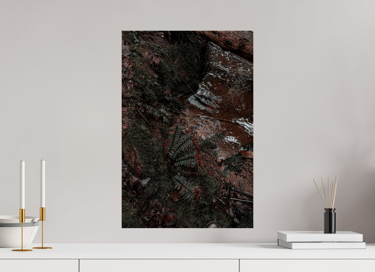 40 x 60 cm, Poster Fuji Crystal Pearl metallise La fougère et l'eau rousse