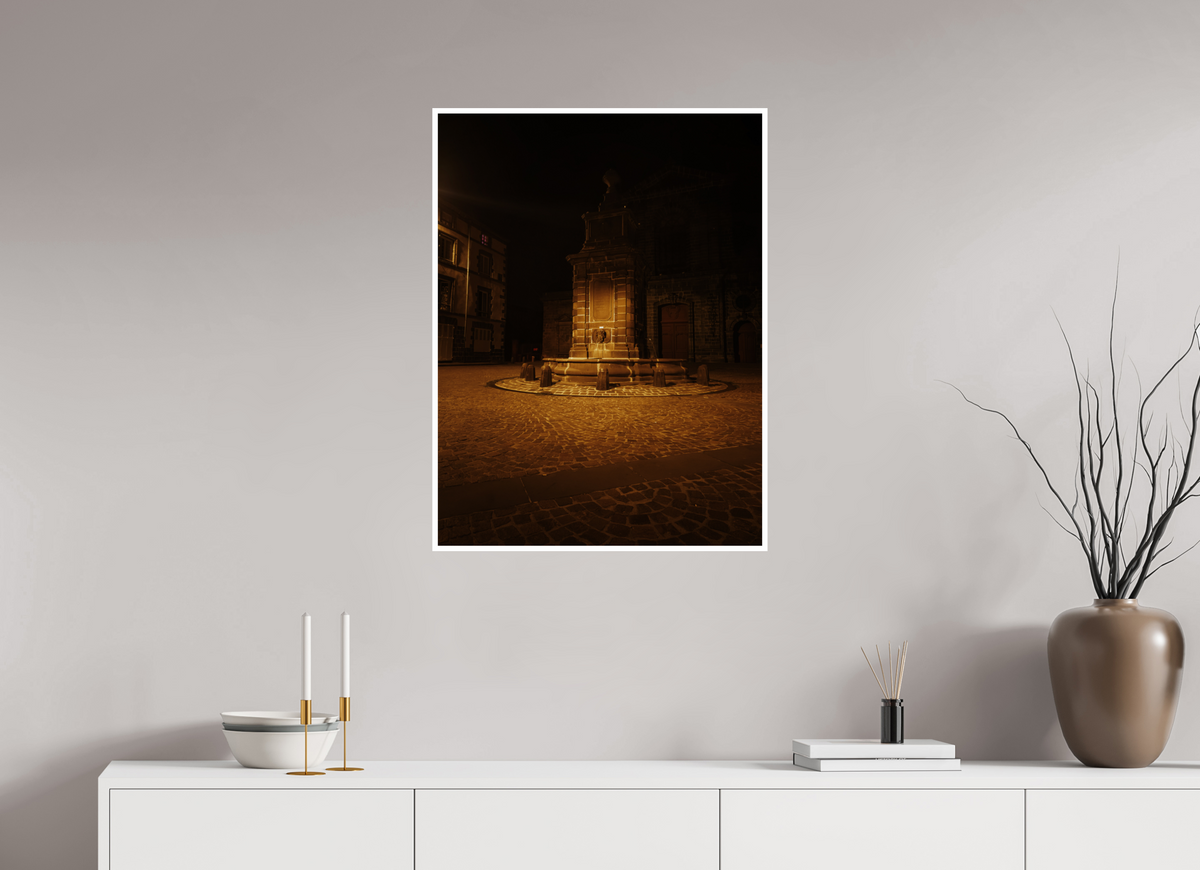 60 x 80 cm, Shopify Riom, fontaine de nuit