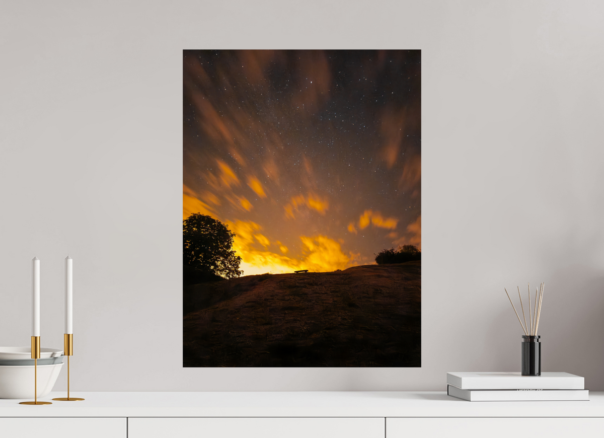 45 x 60 cm, Poster Fuji Crystal Pearl metallise Le ciel en feu