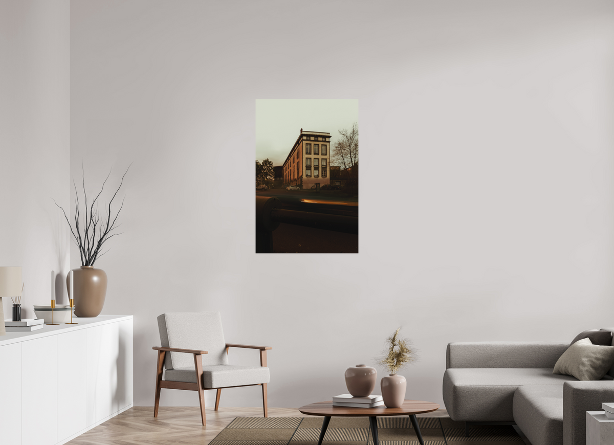 70 x 105 cm, Poster Fuji Crystal DP II mat L'immeuble au ciel crème