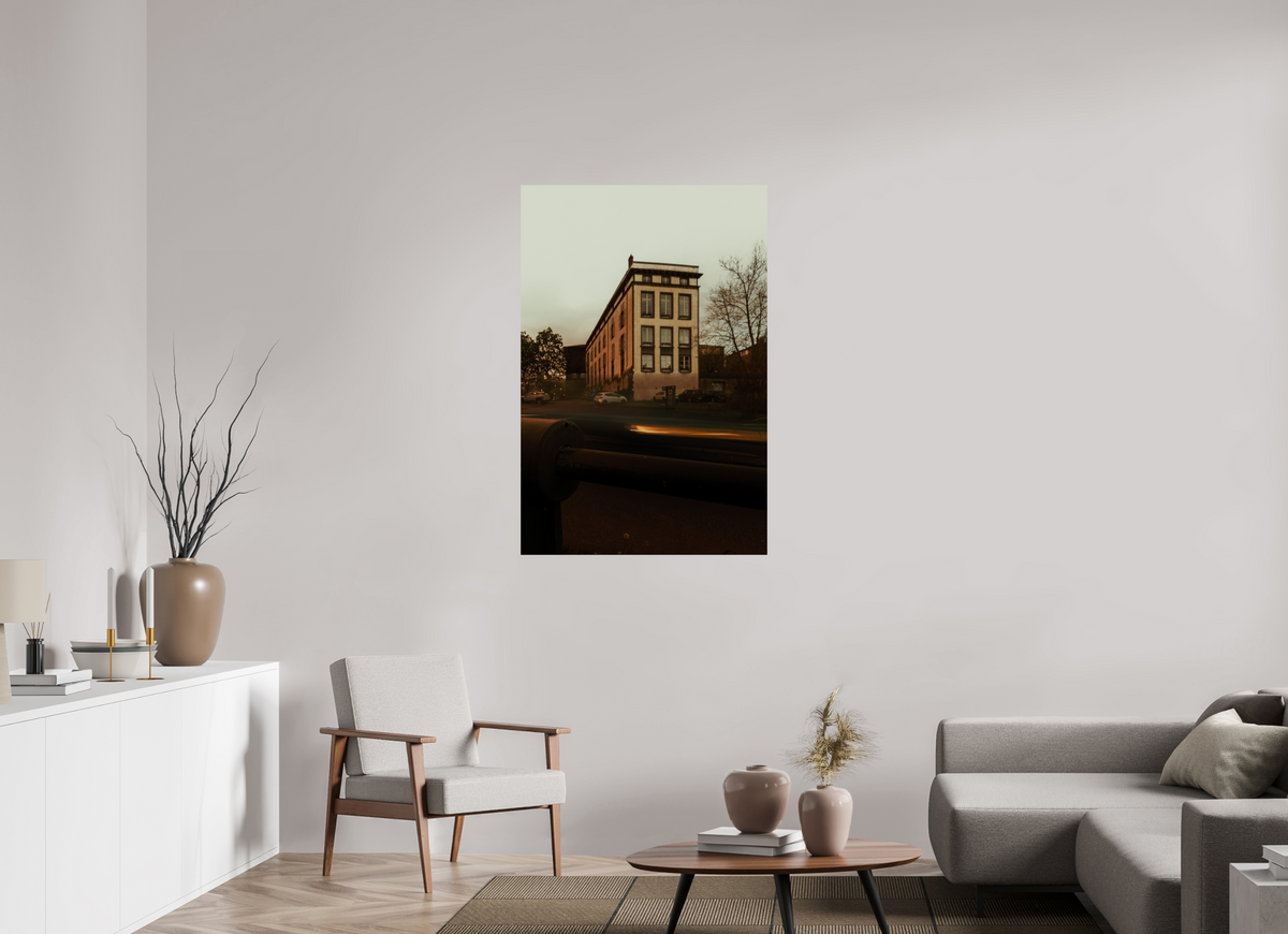 80 x 120 cm, Poster Fuji Crystal Pearl metallise L'immeuble au ciel crème