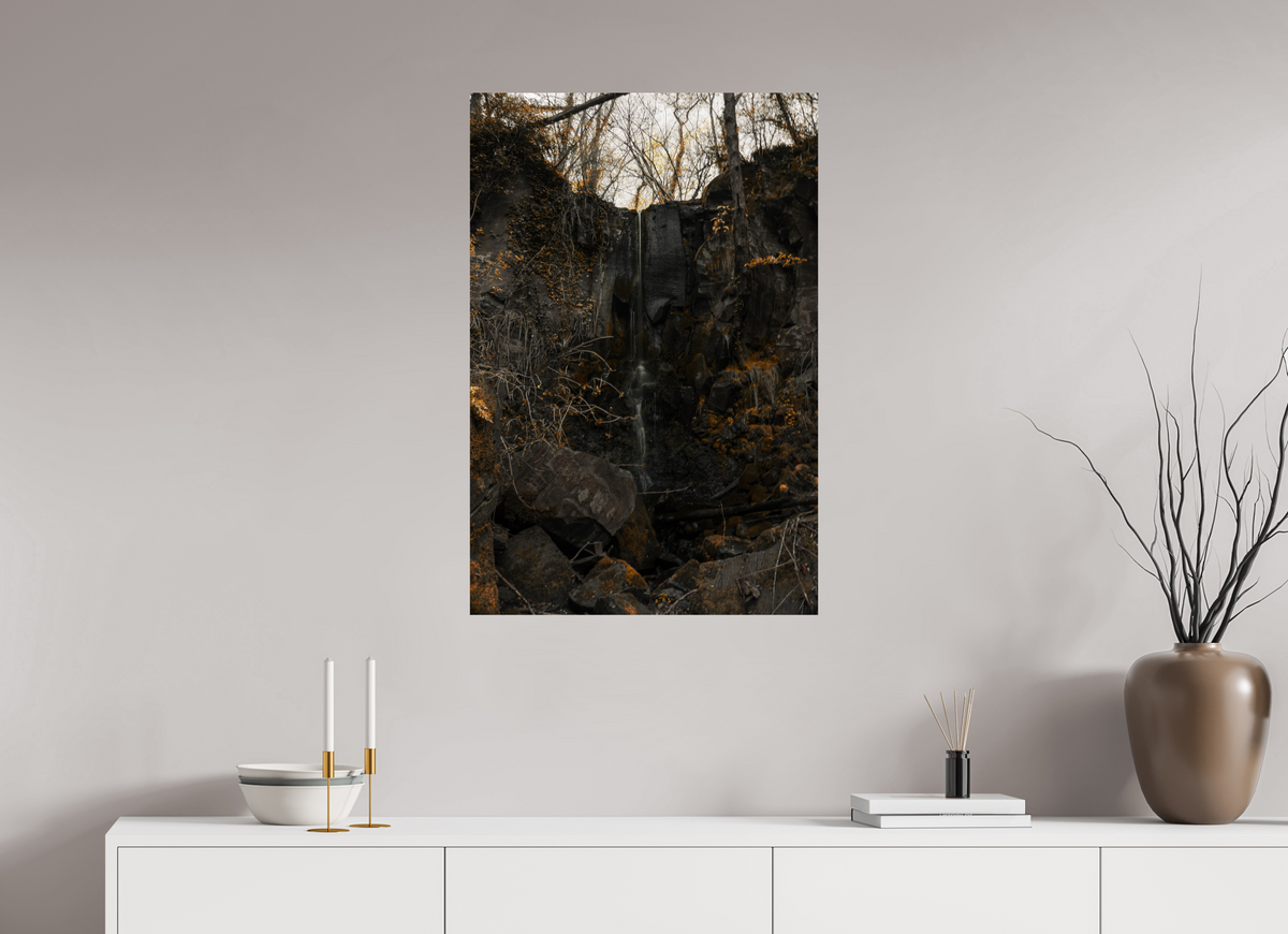 60 x 90 cm, Poster Fuji Crystal Pearl metallise La cascade sèche
