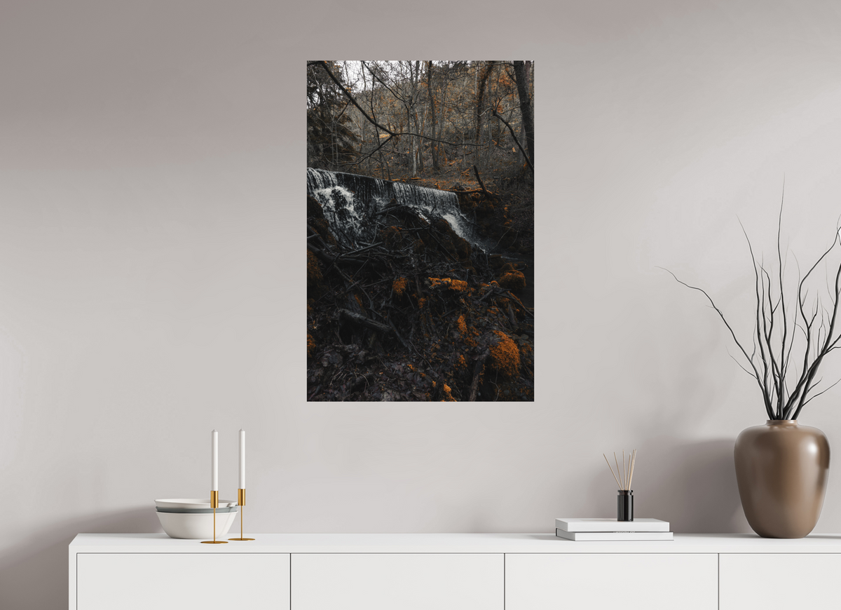 60 x 90 cm, Poster Fuji Crystal DP II mat La cascade et le bois mort