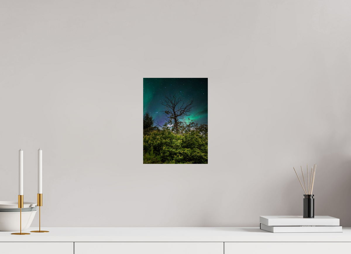21 x 28 cm, Poster Fuji Crystal Pearl metallise L'arbre aux aurores