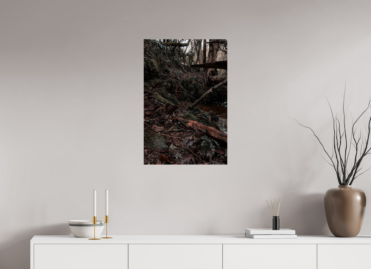 50 x 75 cm, Poster Fuji Crystal Pearl metallise Le sentier du ruisseau