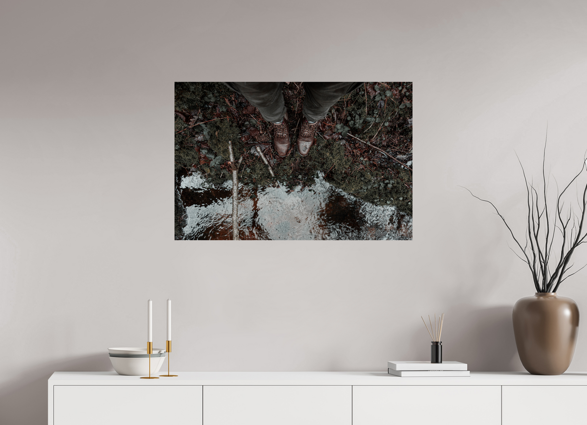 90 x 60 cm, Poster Fuji Crystal Pearl metallise Le reflet à mes pieds