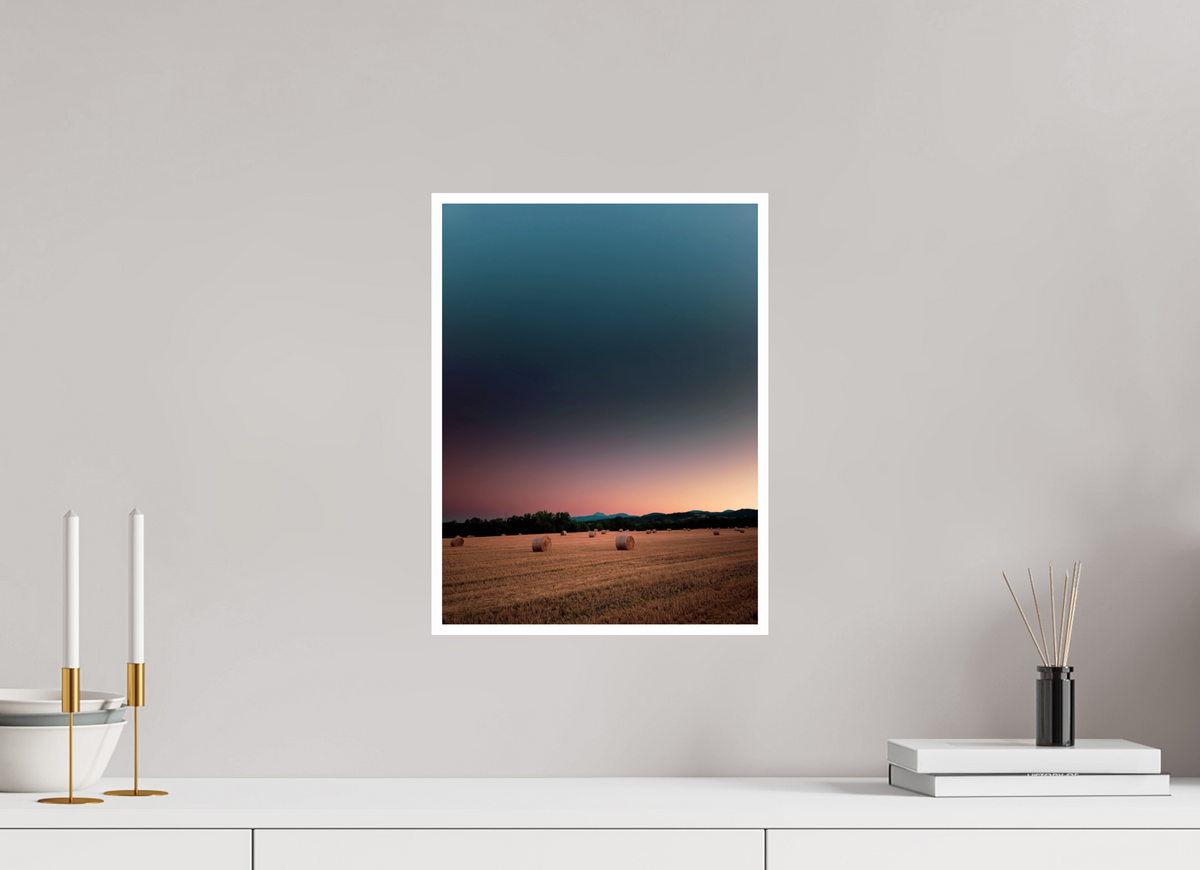 30 x 40 cm, Shopify Été près de Saint-Bonnet, le puy de Dôme au loin