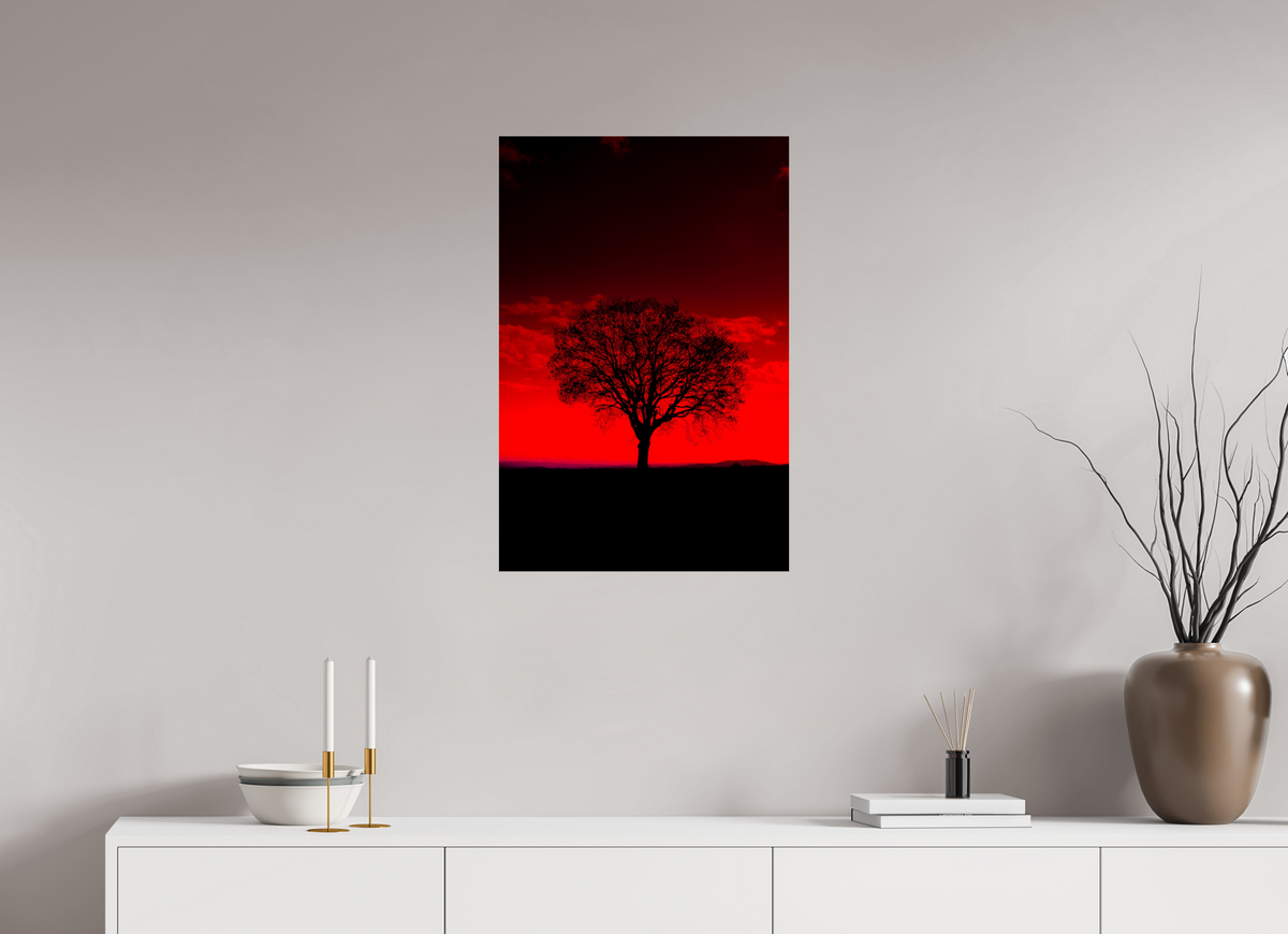 50 x 75 cm, Poster Fuji Crystal Pearl metallise Aube rouge
