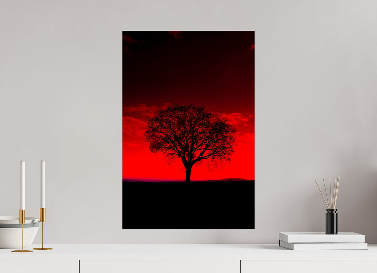 40 x 60 cm, Poster Fuji Crystal Pearl metallise Aube rouge