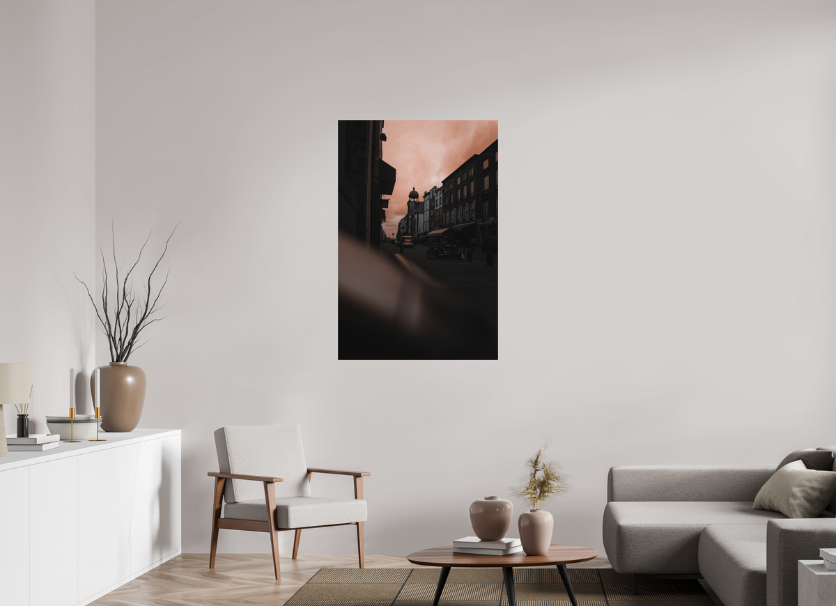 80 x 120 cm, Poster Fuji Crystal DP II mat Rue de Riom au crépuscule