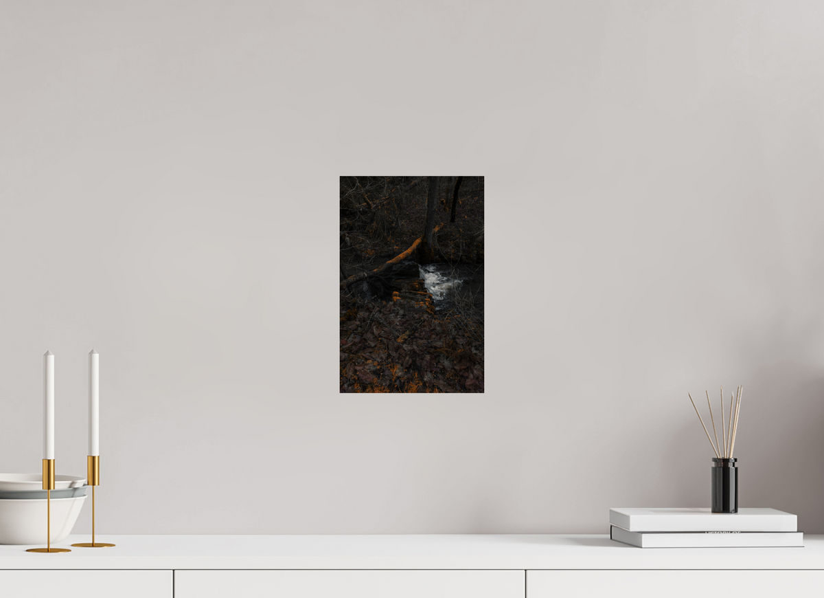 20 x 30 cm, Poster Fuji Crystal Pearl metallise La source sous les branches