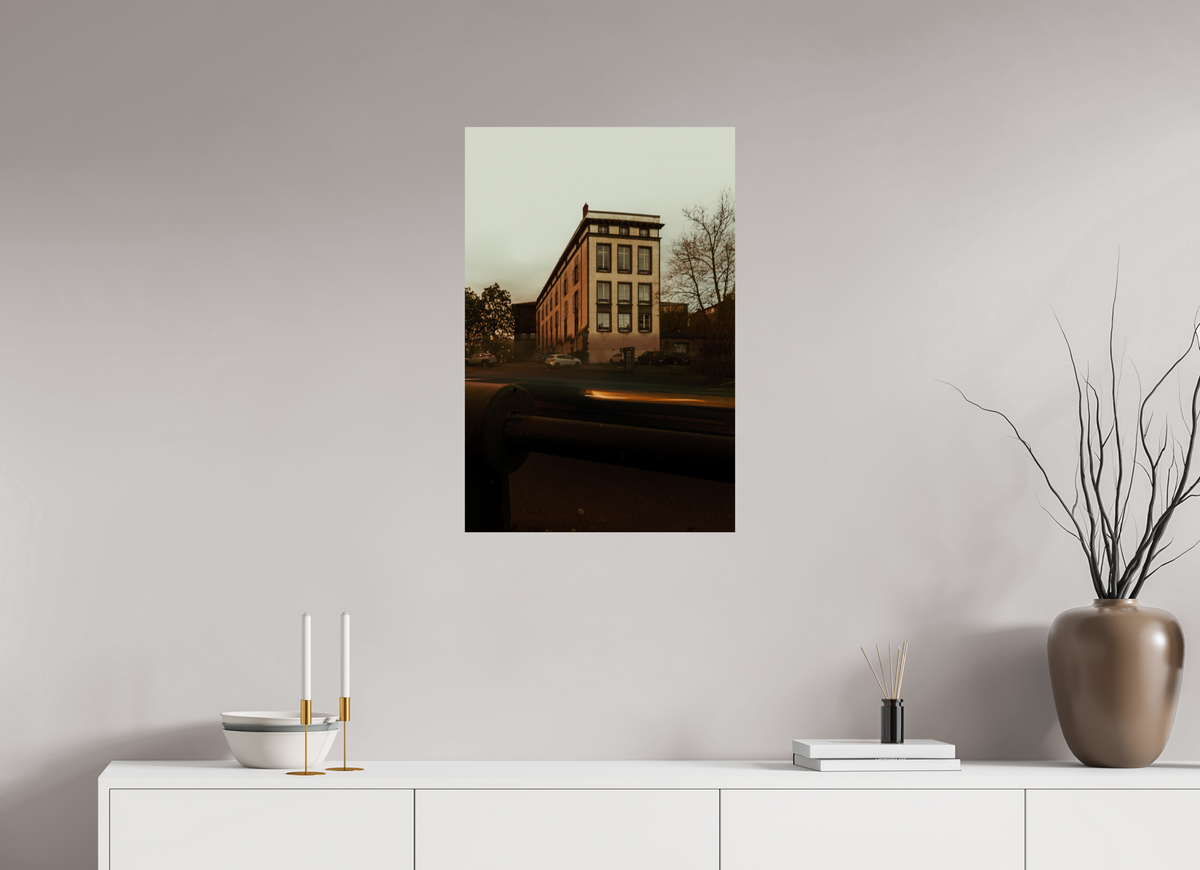 50 x 75 cm, Poster Fuji Crystal Pearl metallise L'immeuble au ciel crème