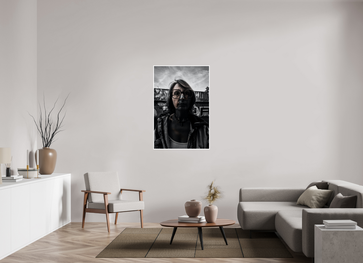 80 x 120 cm, Shopify Riom au crépuscule — double exposition