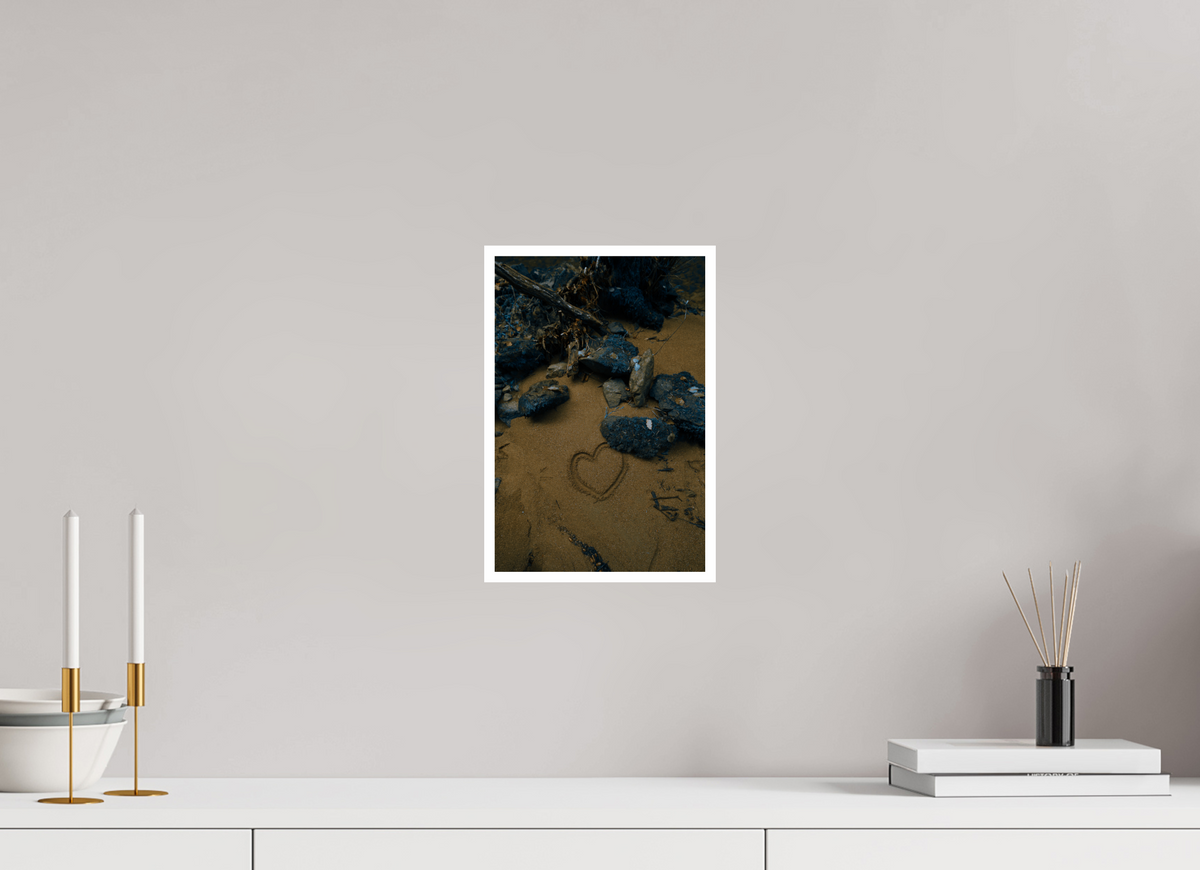 20 x 30 cm, Shopify Photographie d'art "Cœur de sable" — Tirage fine art