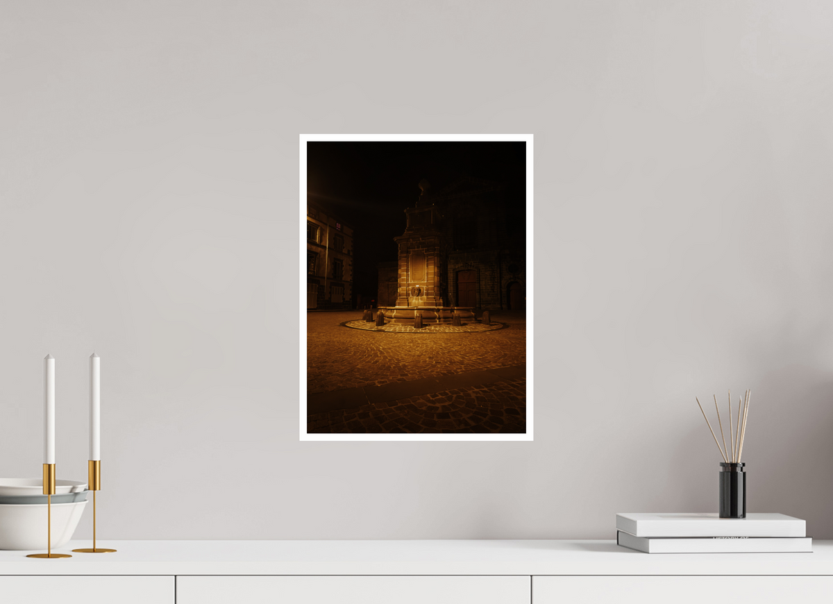 30 x 40 cm, Shopify Riom, fontaine de nuit