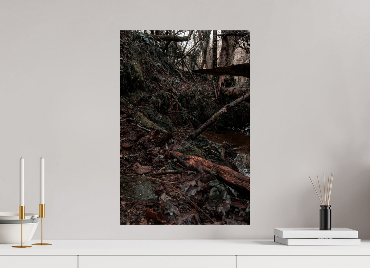 40 x 60 cm, Poster Fuji Crystal Pearl metallise Le sentier du ruisseau