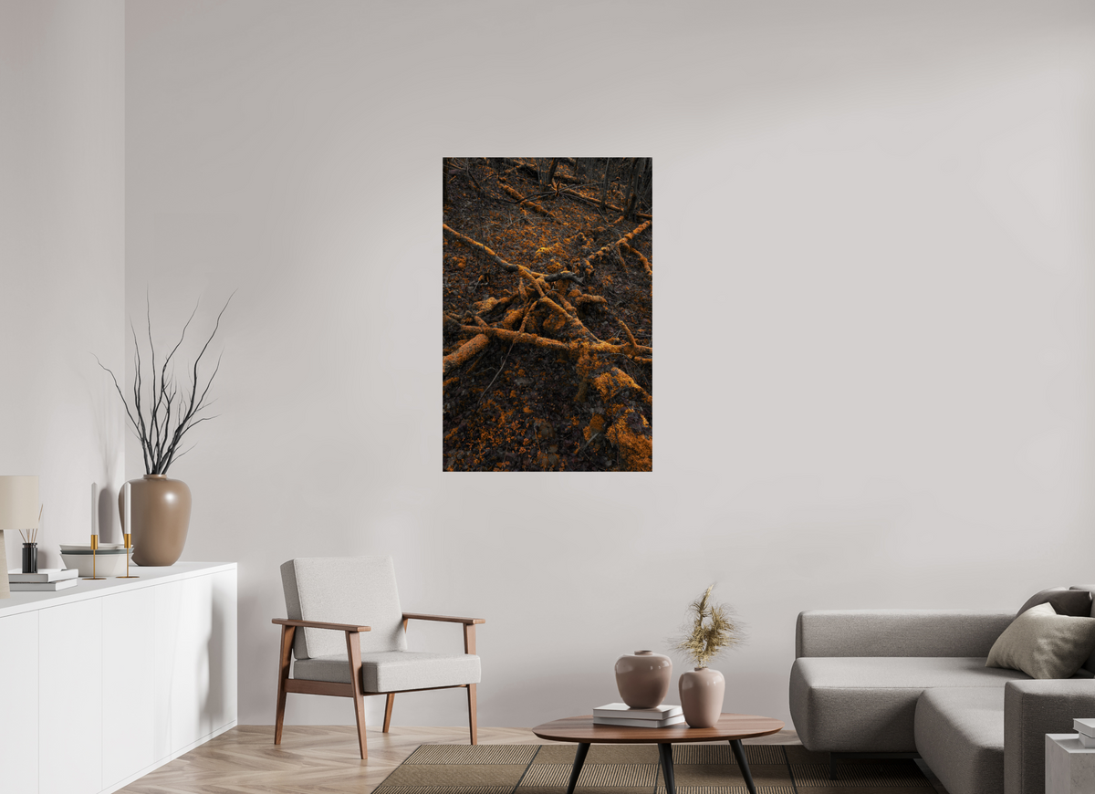 80 x 120 cm, Poster Fuji Crystal Pearl metallise Les branches dorées