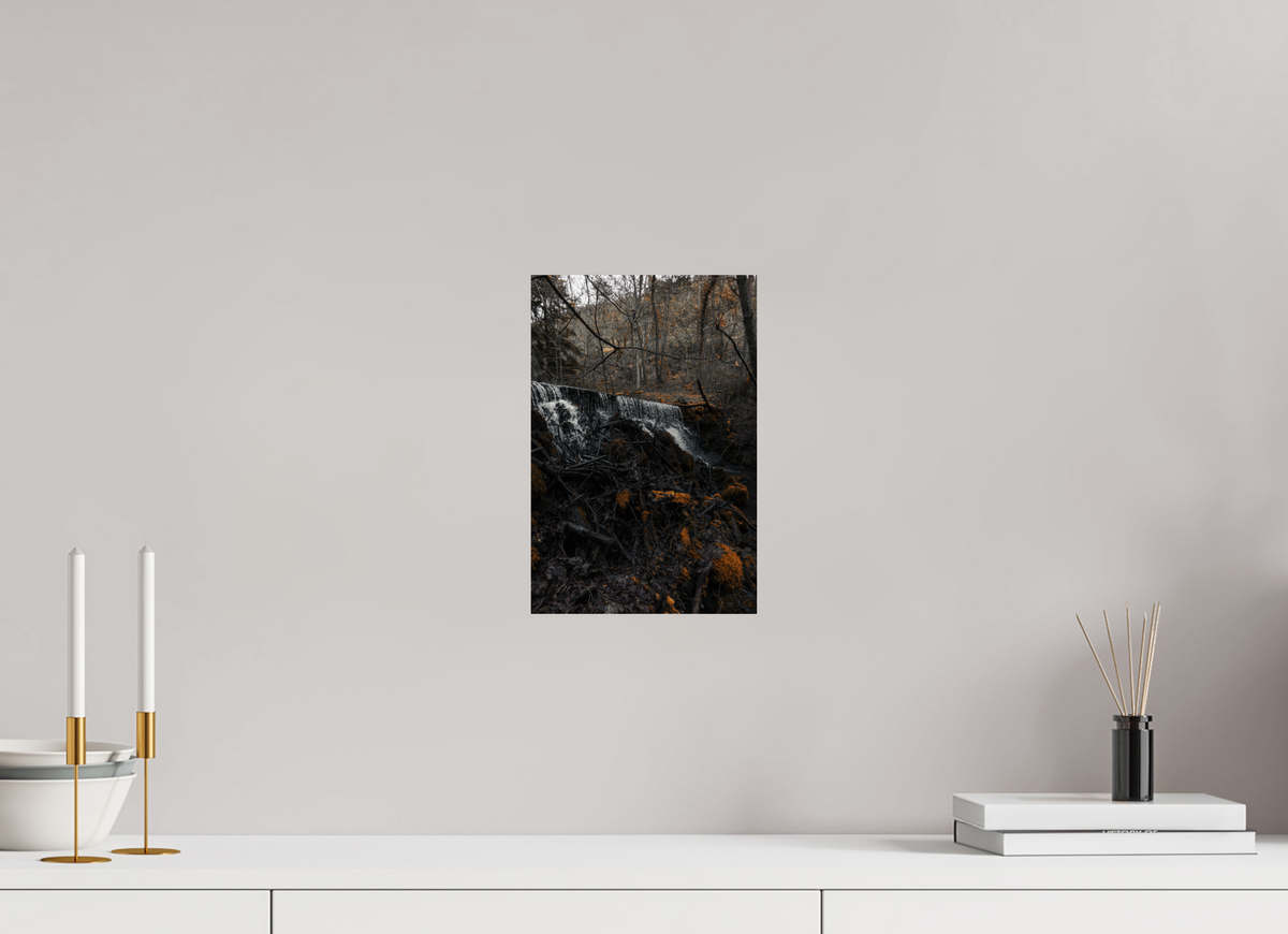 20 x 30 cm, Poster Fuji Crystal Pearl metallise La cascade et le bois mort