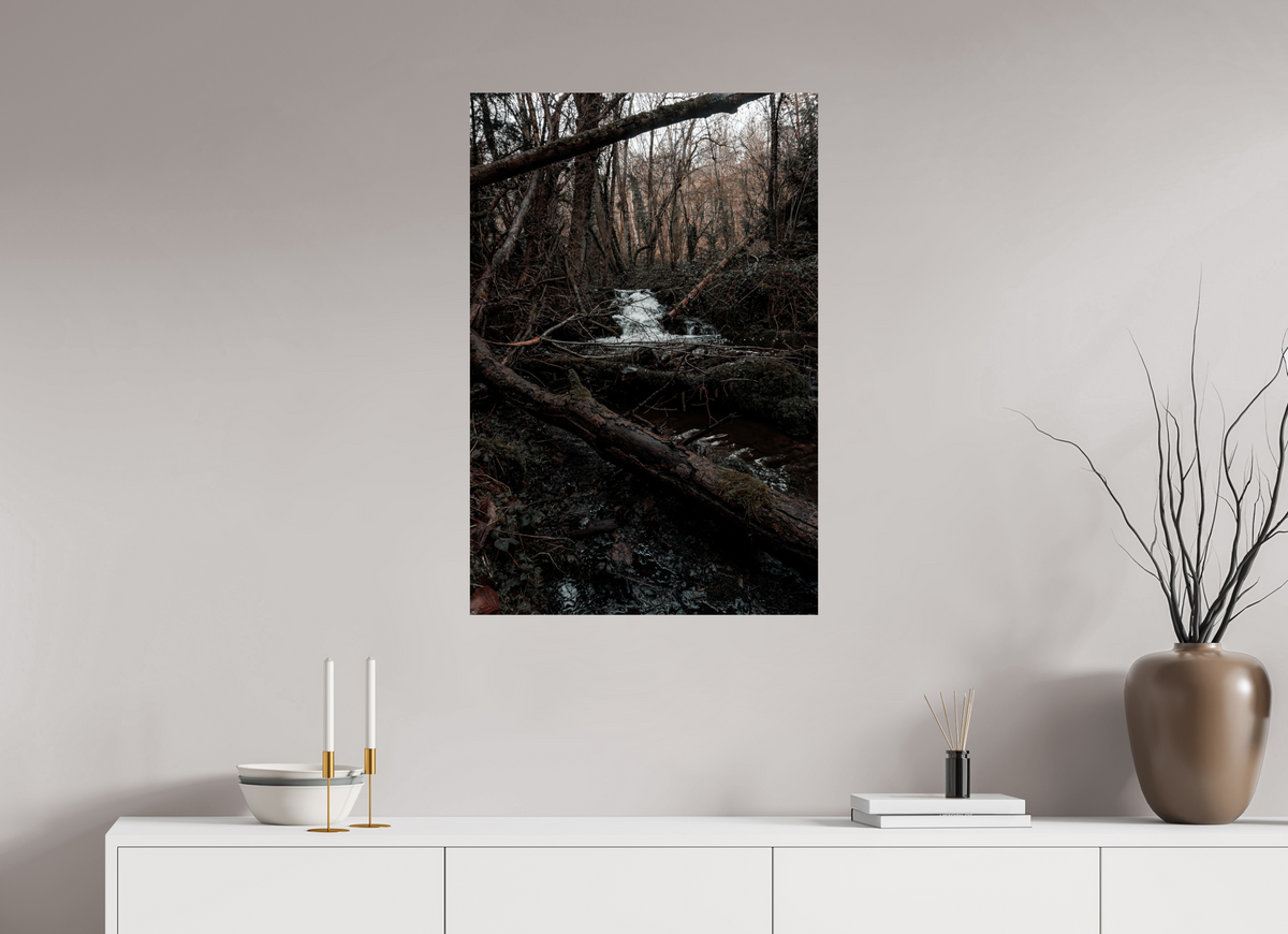 60 x 90 cm, Poster Fuji Crystal Pearl metallise La cascade au loin