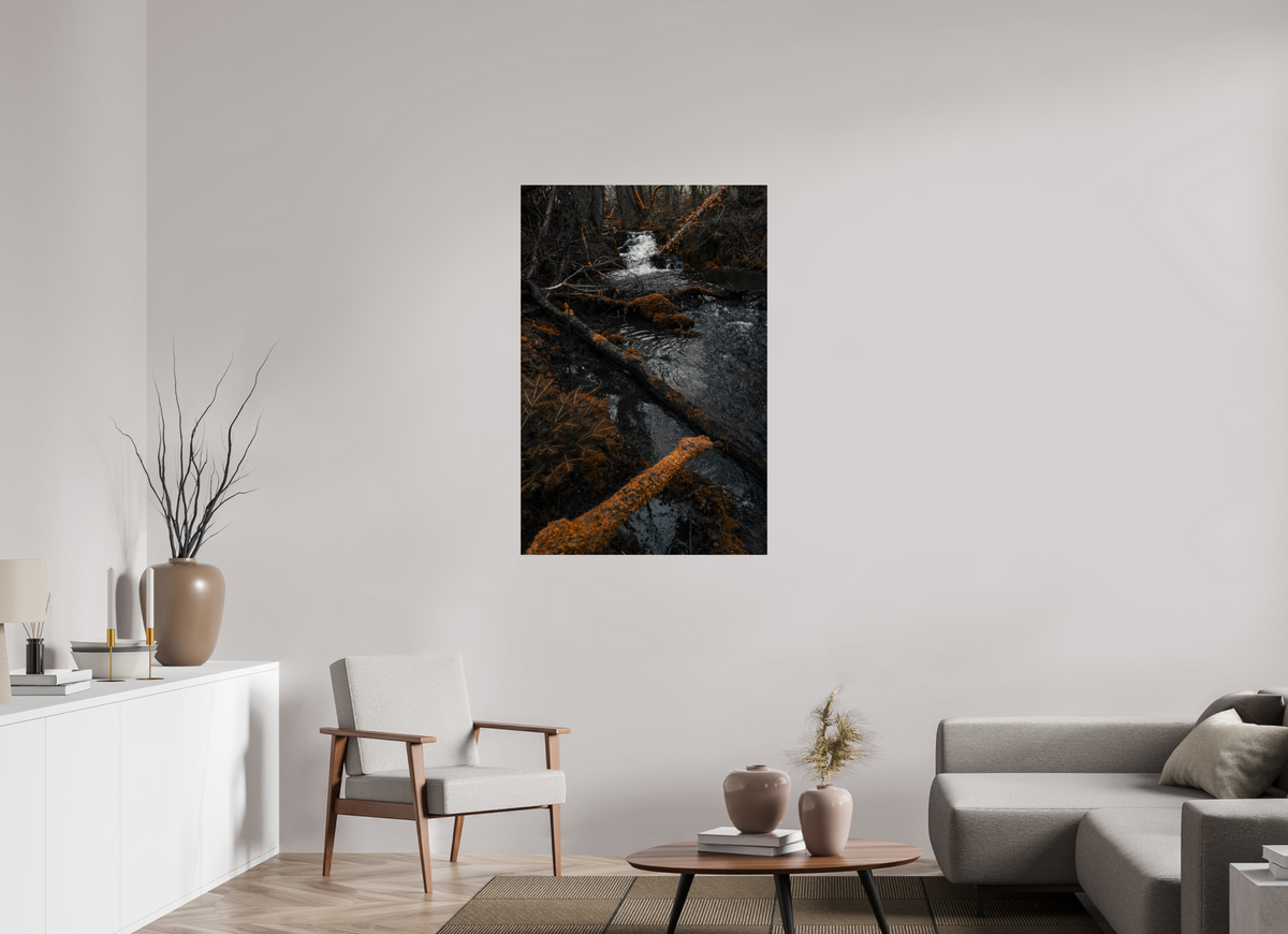 80 x 120 cm, Poster Fuji Crystal Pearl metallise Le torrent doré