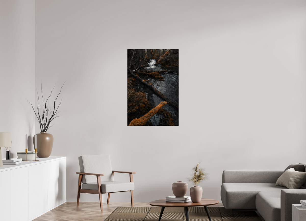 70 x 105 cm, Poster Fuji Crystal Pearl metallise Le torrent doré