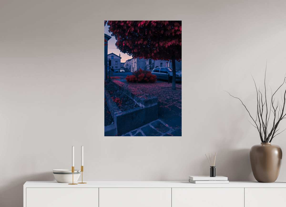 60 x 90 cm, Poster Fuji Crystal Pearl metallise L'arbre rouge