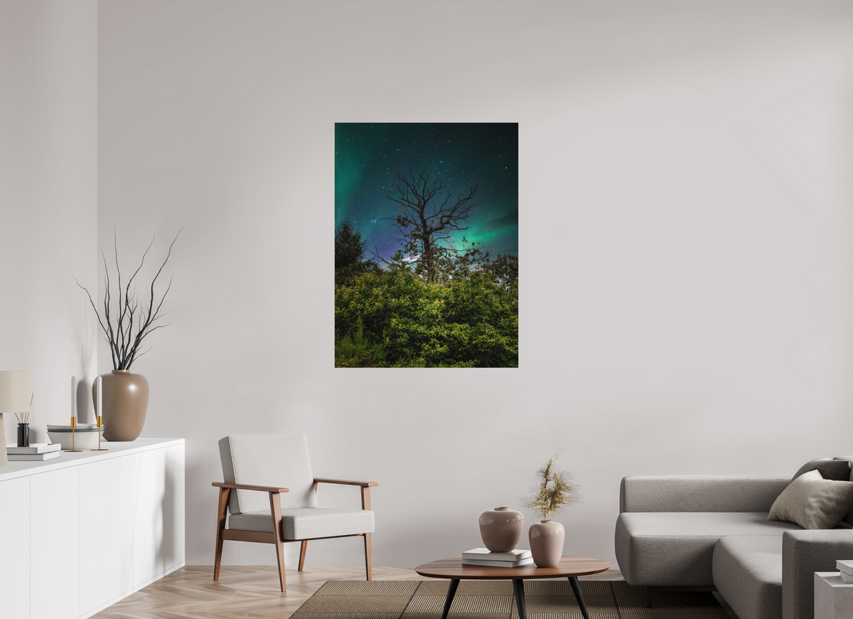 90 x 120 cm, Poster Fuji Crystal DP II mat L'arbre aux aurores