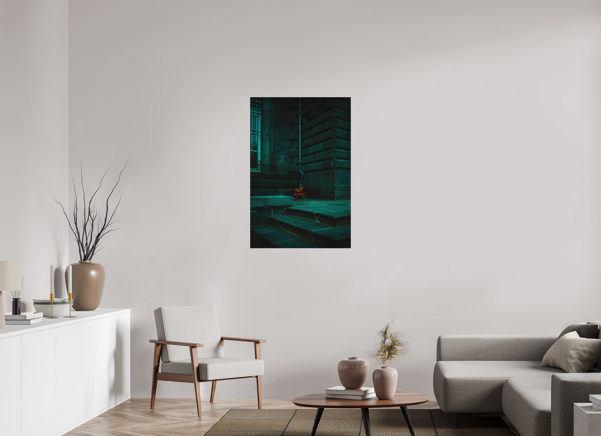 70 x 105 cm, Poster Fuji Crystal DP II mat Les marches vertes