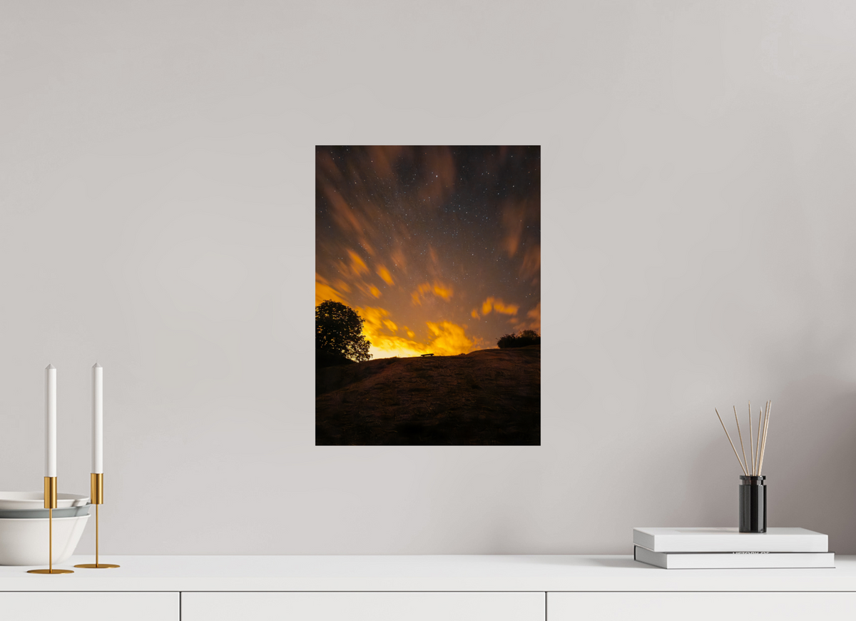 30 x 40 cm, Poster Fuji Crystal Pearl metallise Le ciel en feu