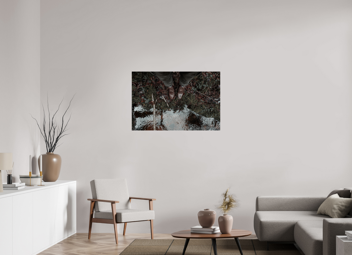 105 x 70 cm, Poster Fuji Crystal Pearl metallise Le reflet à mes pieds