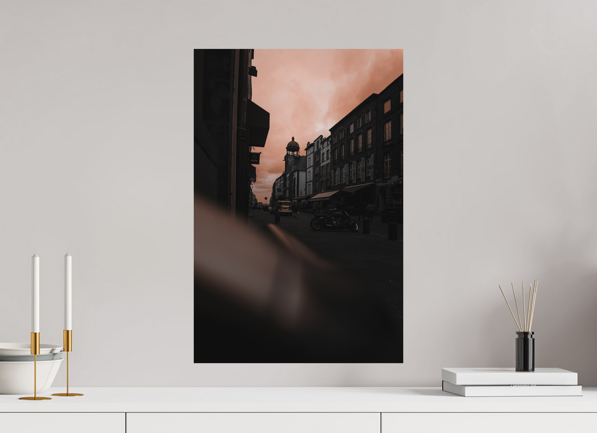 40 x 60 cm, Poster Fuji Crystal DP II mat Rue de Riom au crépuscule
