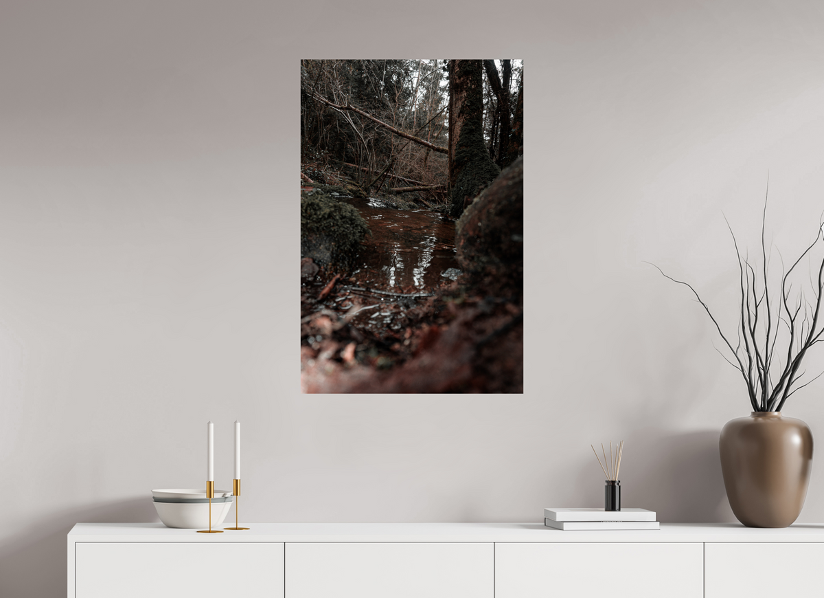 60 x 90 cm, Poster Fuji Crystal Pearl metallise Le ruisseau caché
