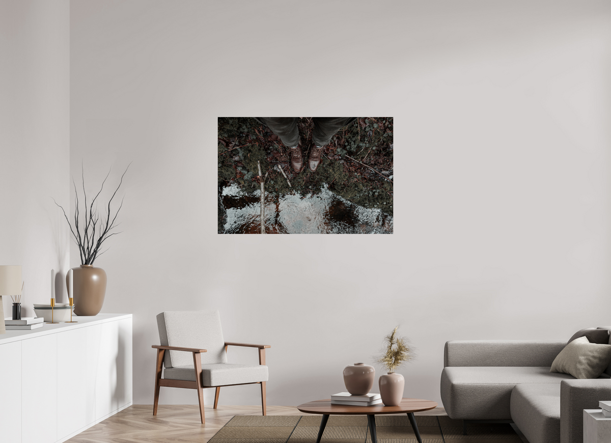 120 x 80 cm, Poster Fuji Crystal Pearl metallise Le reflet à mes pieds