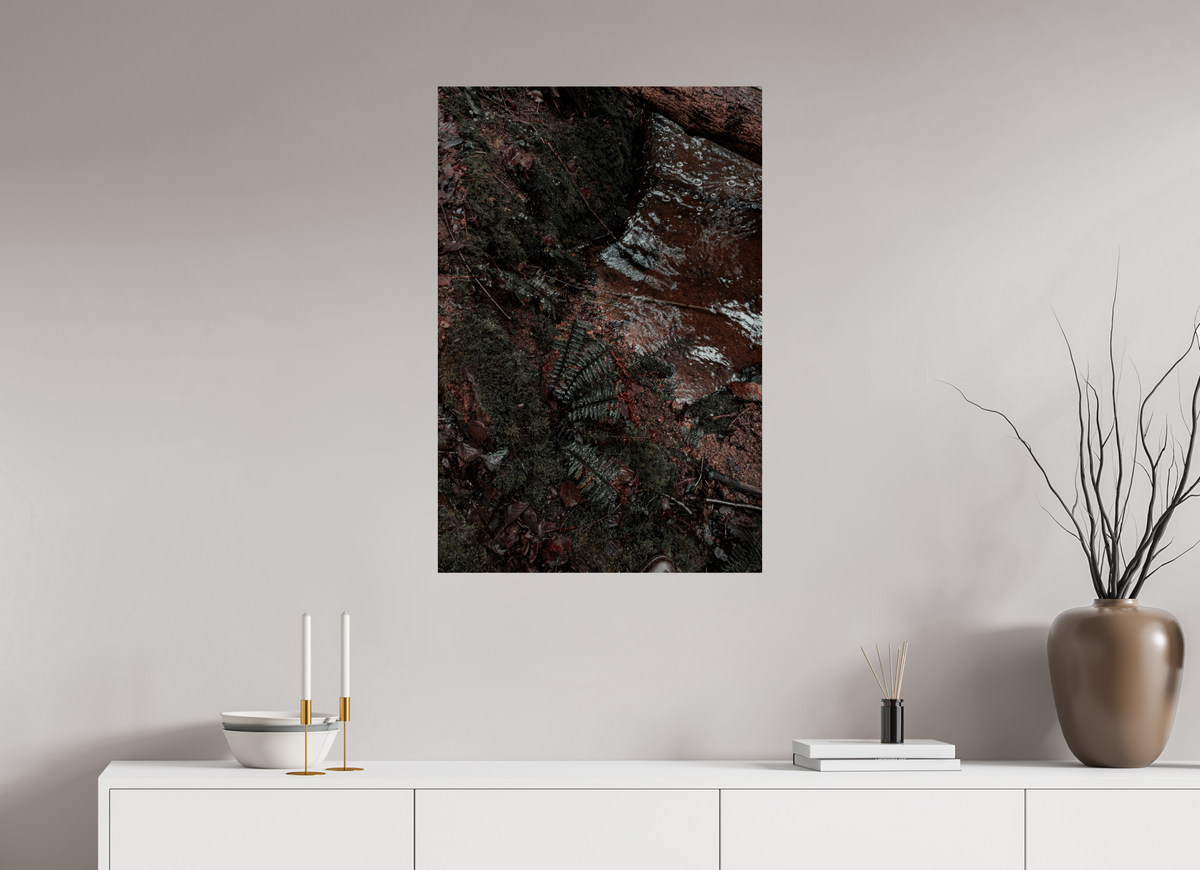 60 x 90 cm, Poster Fuji Crystal Pearl metallise La fougère et l'eau rousse