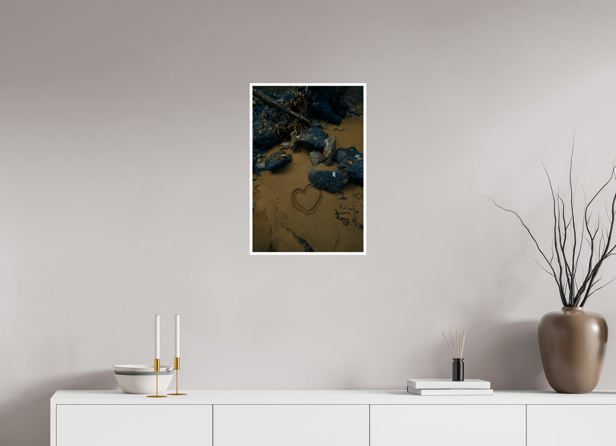 40 x 60 cm, Shopify Photographie d'art "Cœur de sable" — Tirage fine art
