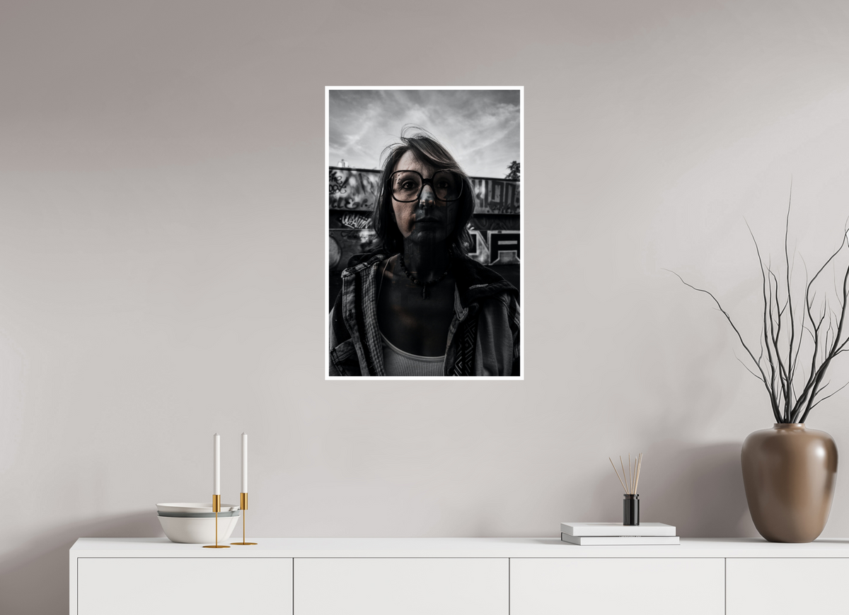 50 x 75 cm, Shopify Riom au crépuscule — double exposition
