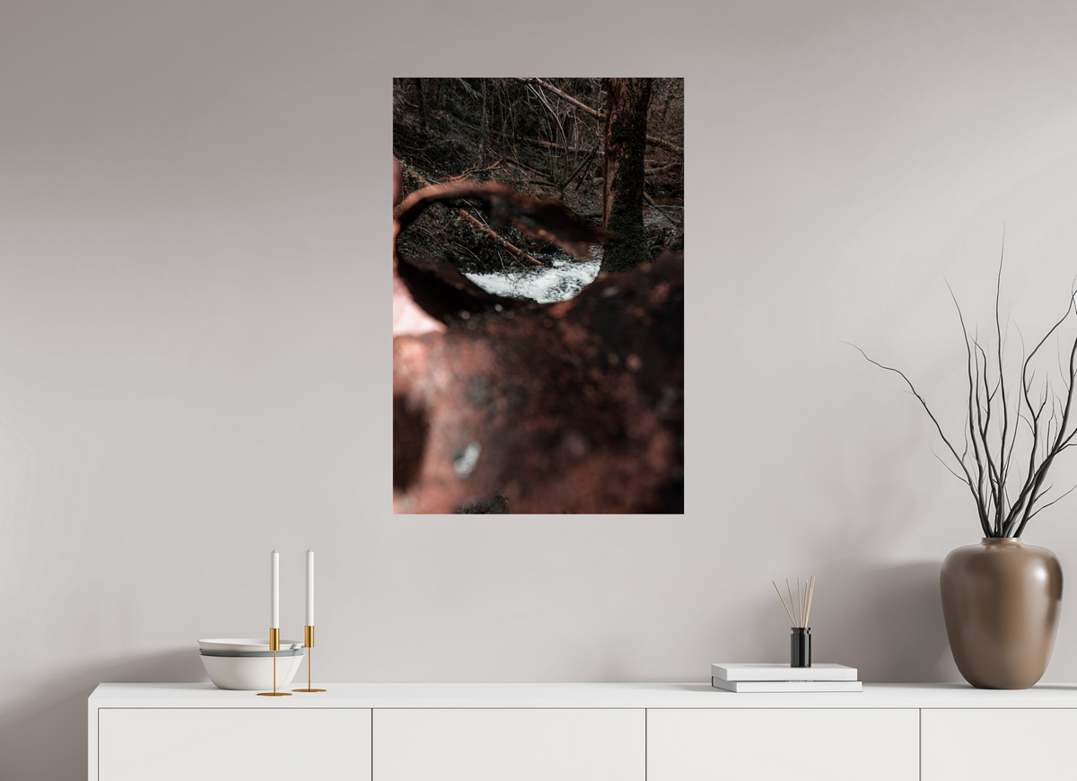60 x 90 cm, Poster Fuji Crystal Pearl metallise La cascade dans l'écorce