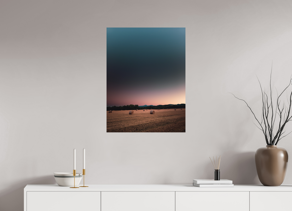 60 x 80 cm, Poster Fuji Crystal DP II mat Les bottes de foin