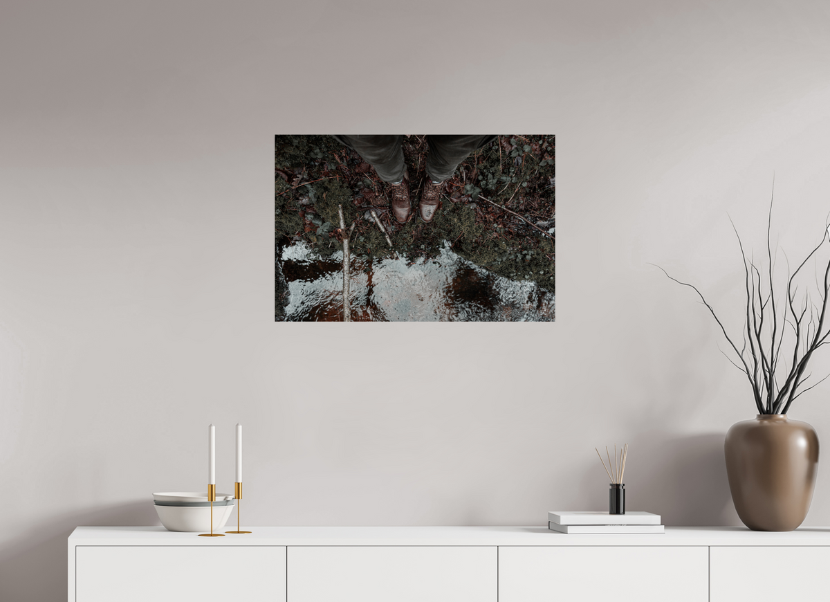 75 x 50 cm, Poster Fuji Crystal Pearl metallise Le reflet à mes pieds