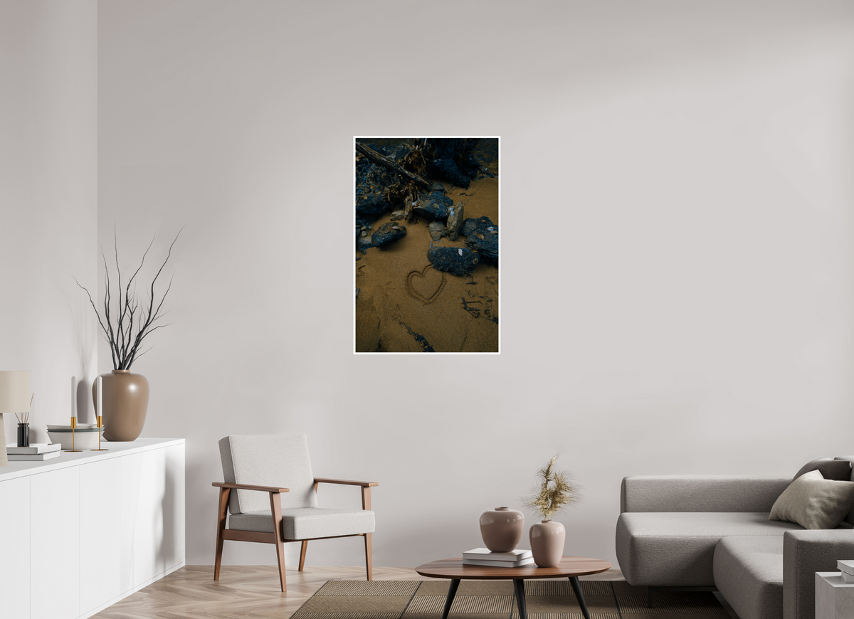 70 x 105 cm, Shopify Photographie d'art "Cœur de sable" — Tirage fine art